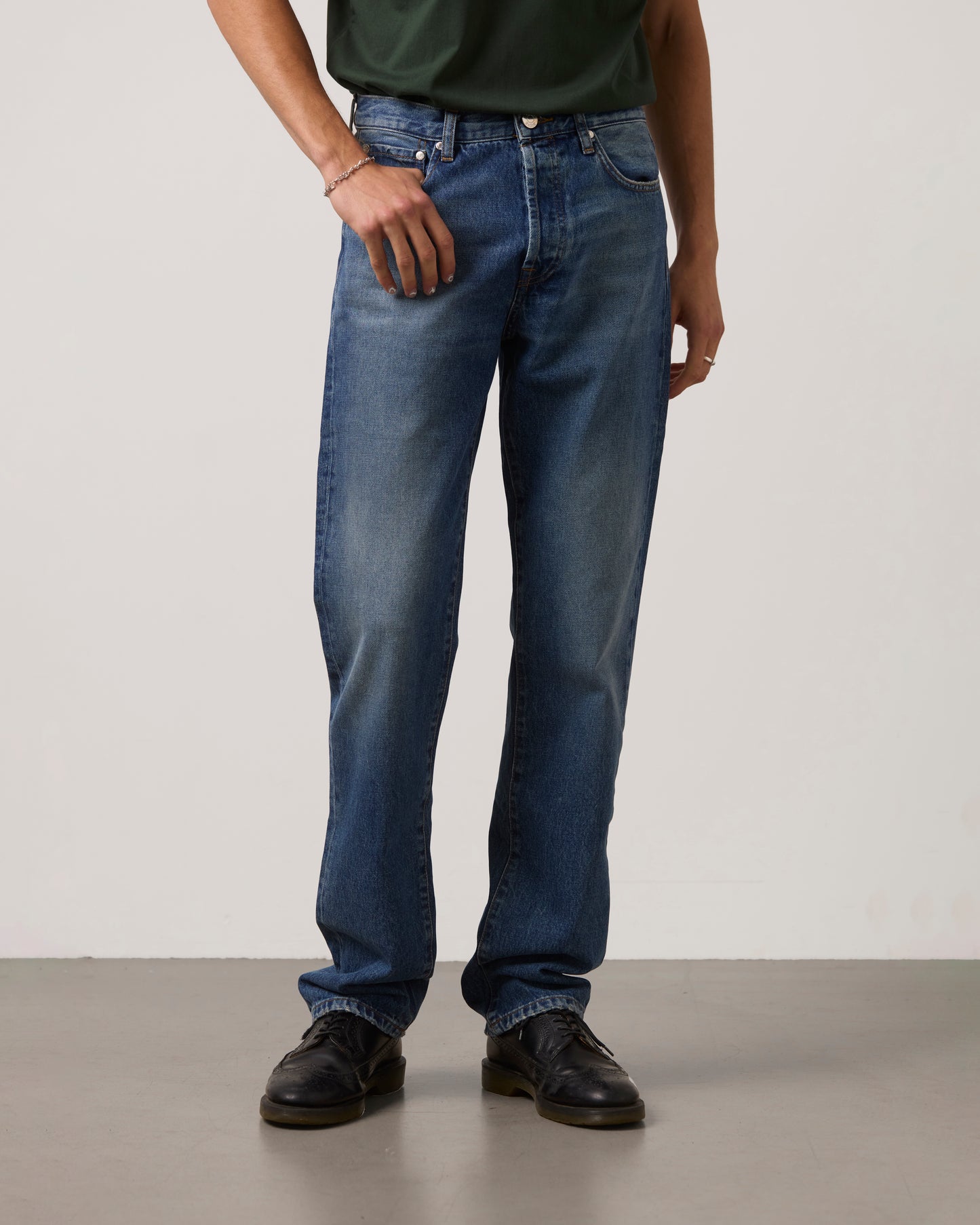 Jeans Straight Loose Fit - Dark Blue