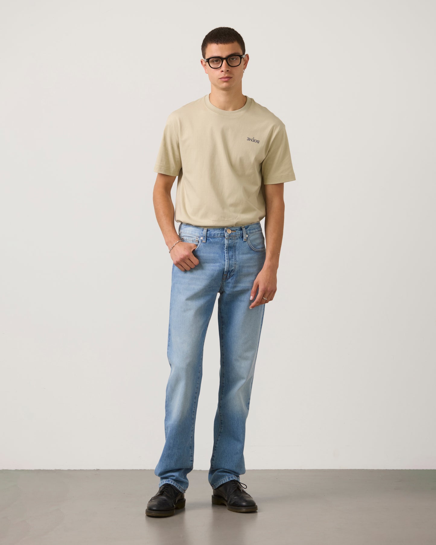 Jeans Straight Loose Fit - Lyseblå