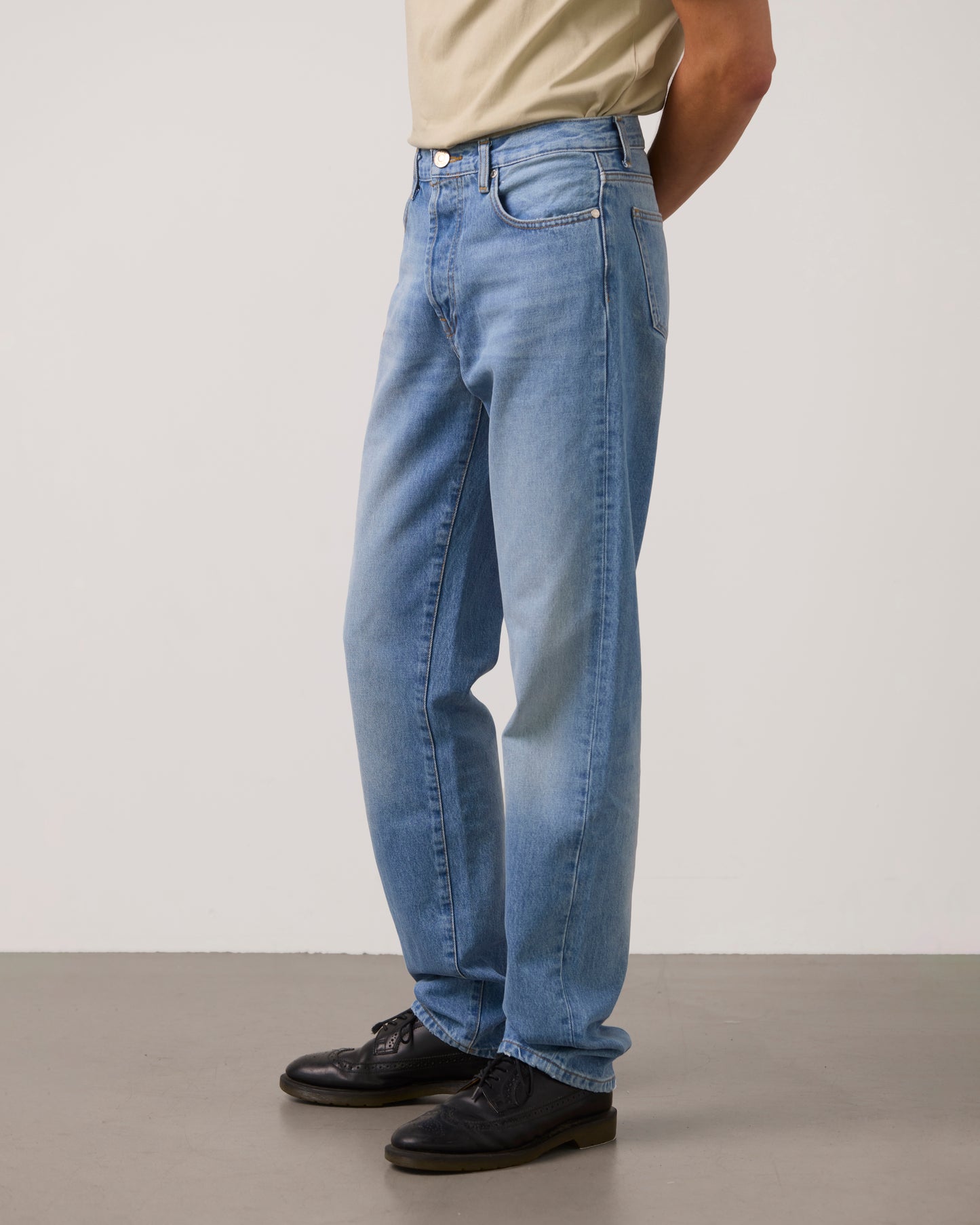 Jeans Straight Loose Fit - Lyseblå