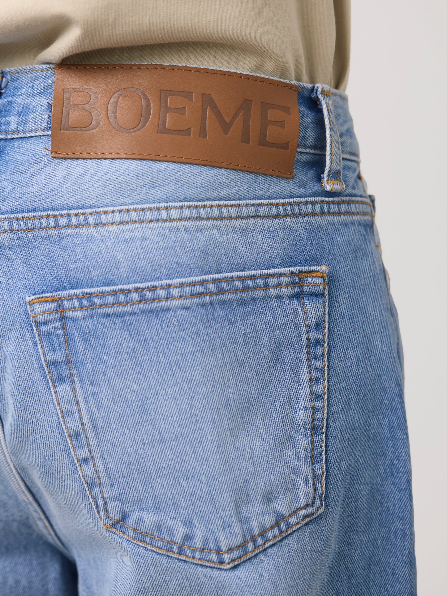 Jeans Straight Loose Fit - Lyseblå