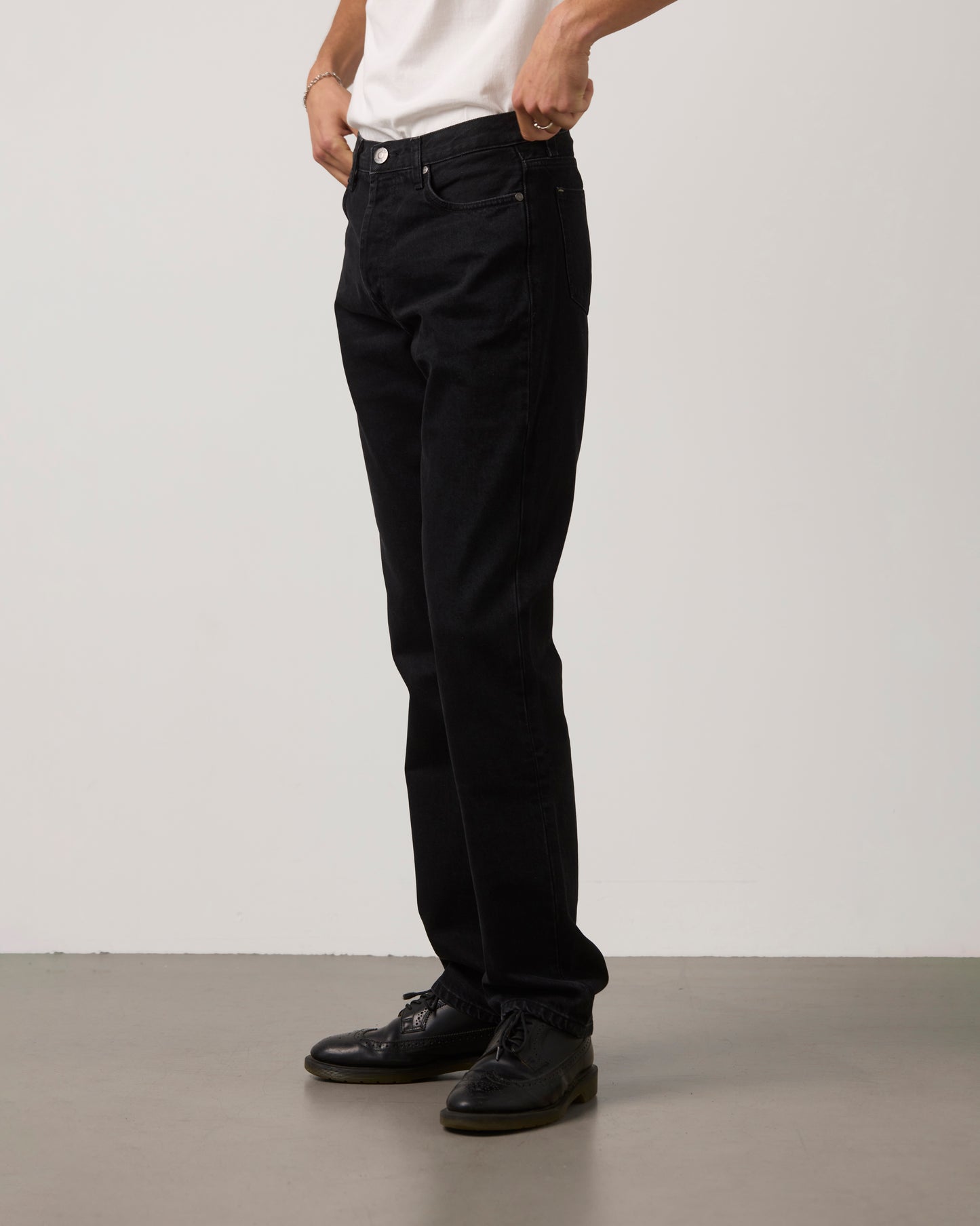 Jeans Straight Loose Fit - Sort 