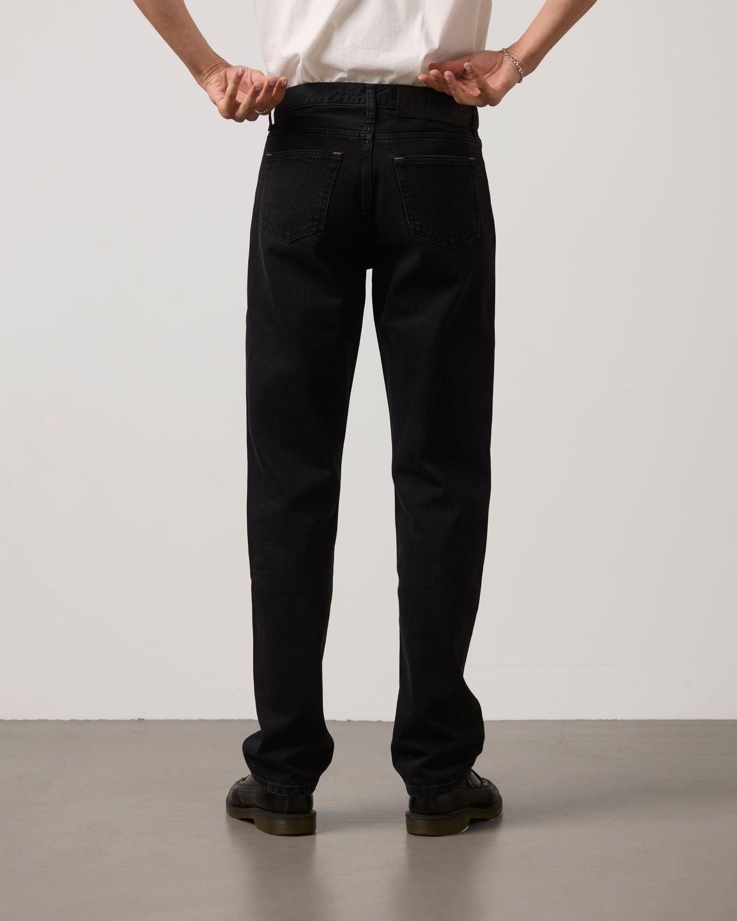 Jeans Straight Loose Fit - Sort 