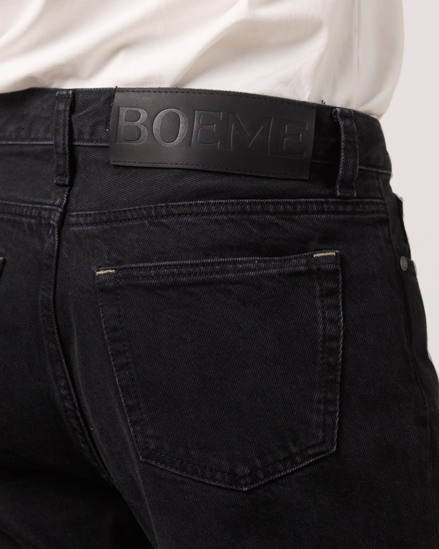 Jeans Straight Loose Fit - Sort 