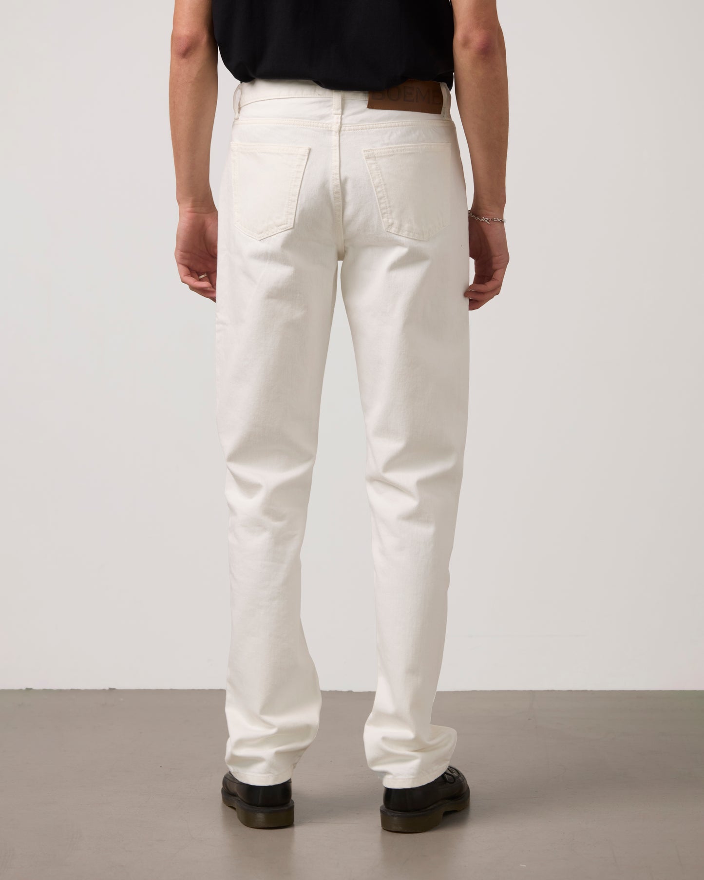 Jeans Straight Loose Fit - Hvid 